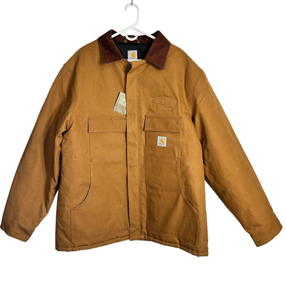 Carhartt C003 BRN Men XL Tall Brown Duck Insulated Work Coat Jacket NWT